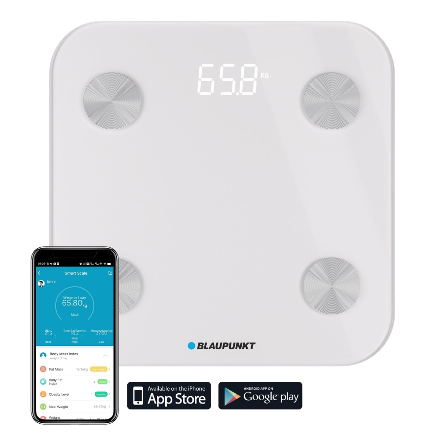 Blaupunkt SW500 Body Master Smart Scale White - 3