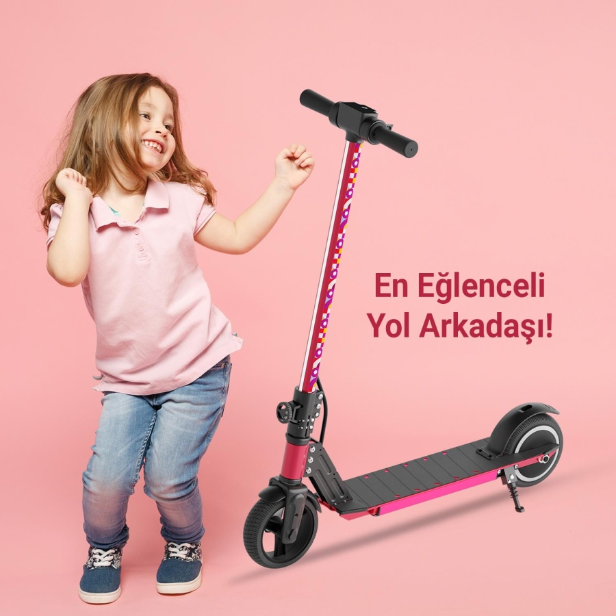 Corby CS50 Elektrikli Çocuk Scooter Kırmızı - 4