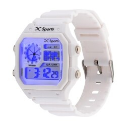 David Clark DC30102D-04 Unisex Dijital Kol Saati Beyaz - 1