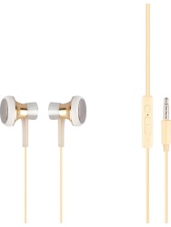 MF Product Acoustic 0153 Mikrofonlu Kablolu Kulak İçi Kulaklık Gold - 1