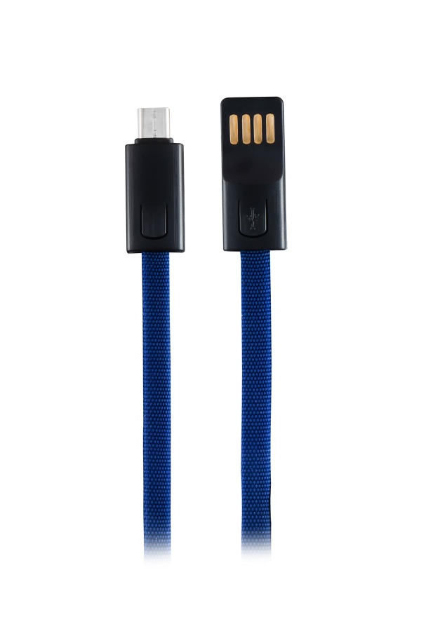 MF Product Jettpower 0047 Metal Başlıklı Örgülü 3A Micro Usb Hızlı Şarj Kablosu 20 cm Mavi - 1