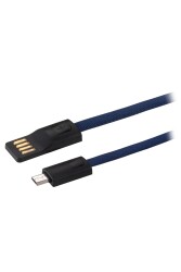 MF Product Jettpower 0047 Metal Başlıklı Örgülü 3A Micro Usb Hızlı Şarj Kablosu 20 cm Mavi - 2