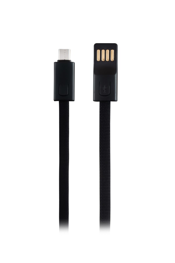 MF Product Jettpower 0047 Metal Başlıklı Örgülü 3A Micro Usb Hızlı Şarj Kablosu 20 cm Siyah - 1