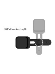 MF Product MFB107 Izgara Girişli 360 Derece Dönen Başlıklı Araç İçi Manyetik Telefon Tutucu Siyah - 3