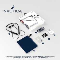 Nautica B310 Neckband Bluetooth Stereo Earphones Black - 5