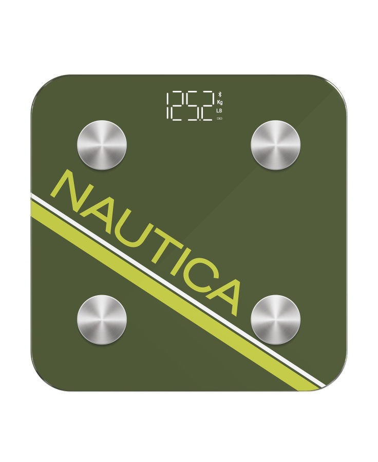 Nautica Sport Collection Body Tracker Smart Scale Logo Green - 2