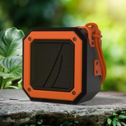 Nautica S100 Bluetooth Portable Outdoor Waterproof Speaker Black Orange - 5