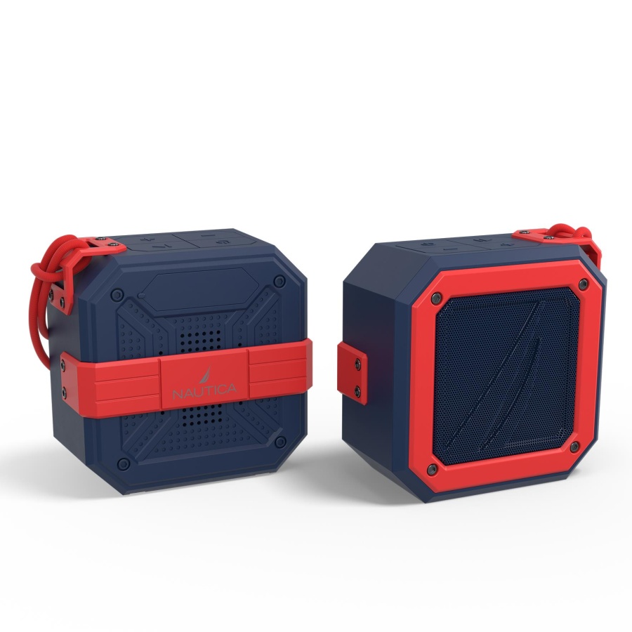 Nautica S100 Bluetooth Portable Outdoor Waterproof Speaker Navy Red - 3