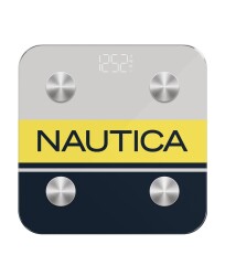 Nautica BT600 Pilli Bluetooth Vücut Analizli Yağ Kas Su Ölçer Hassas Akıllı Tartı Baskül Logo Sarı - 2