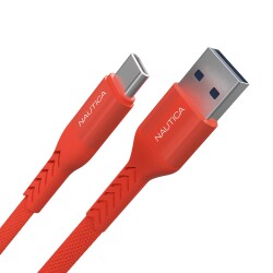 Nautica C20 Type-C to USB-A 210 cm Şarj ve Data Kablosu Kırmızı 