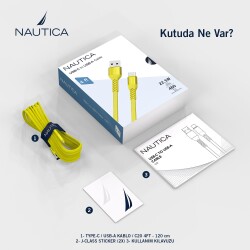 Nautica C20 USB-C to USB-A Cable (4ft) Yellow - 6