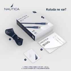 Nautica C35 USB-C to USB-C Cable With Led Navy - 7