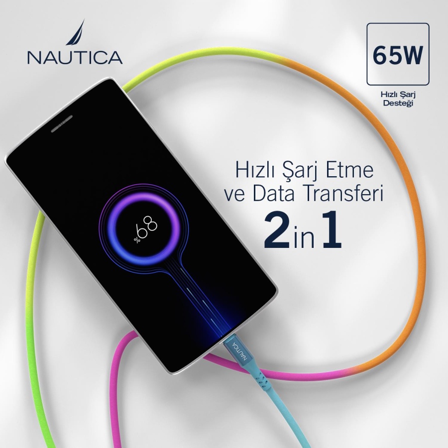 Nautica C38 USB-C to USB-C Cable Pride - 2