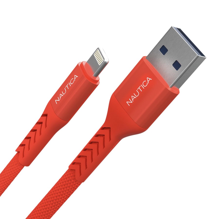 Nautica C40 Lightning to USB-A 120 cm Şarj ve Data Kablosu Kırmızı - 1