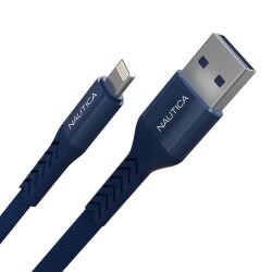 Nautica C40 Lightning to USB-A 120 cm Şarj ve Data Kablosu Navy 