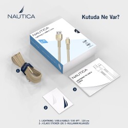 Nautica C40 Lightning to USB-A 120 cm Şarj ve Data Kablosu Pembe - 6