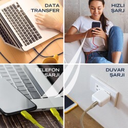 Nautica C40 Lightning to USB-A 120 cm Şarj ve Data Kablosu Pembe - 3