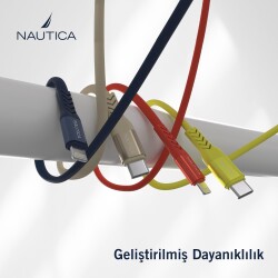 Nautica C50 USB-C to Lightning 120 cm Şarj ve Data Kablosu Sarı - 5