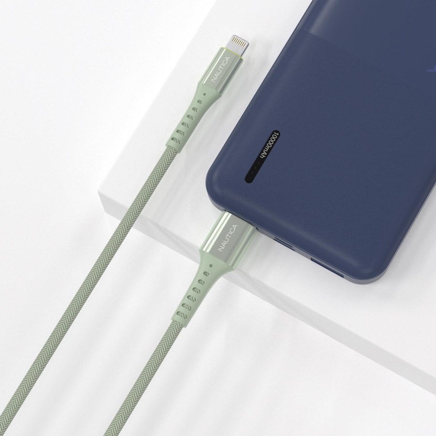 Nautica C65 Lightning to USB-A 120 cm Şarj Kablosu Yeşil - 2