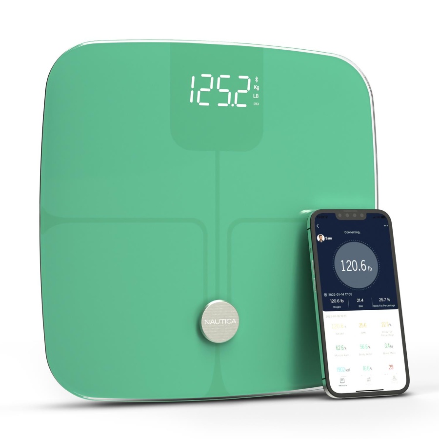 Nautica Classic Collection Body Tracker Plus Smart Body Scale Bimini Green - 1