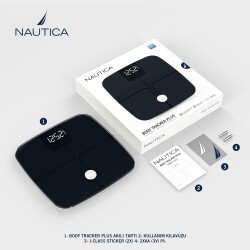 Nautica Classic Collection Body Tracker Plus Smart Body Scale True Black - 6