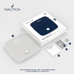 Nautica Classic Collection Body Tracker Plus Smart Body Scale Charcoal - 6