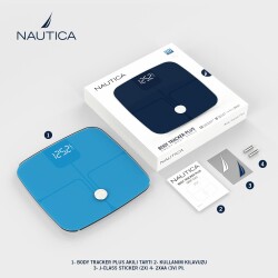 Nautica Classic Collection Body Tracker Plus Smart Body Scale Sky Blue - 6