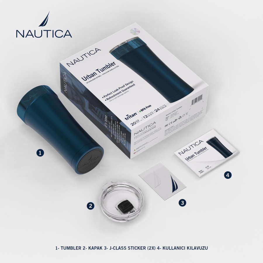 Nautica Elegant Serisi Urban Termos Navy (590 ml) - 5