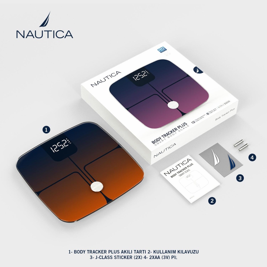 Nautica Gradient Collection Body Tracker Plus Smart Body Navy Orange - 6