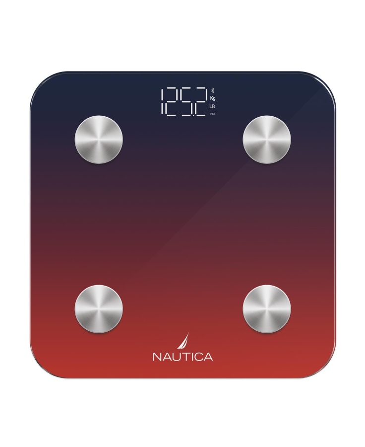 Nautica Gradient Collection Body Tracker Smart Body Scale Navy Red - 2