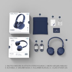 Nautica H400 ANC Bluetooth Kulaküstü Kulaklık Navy - 4