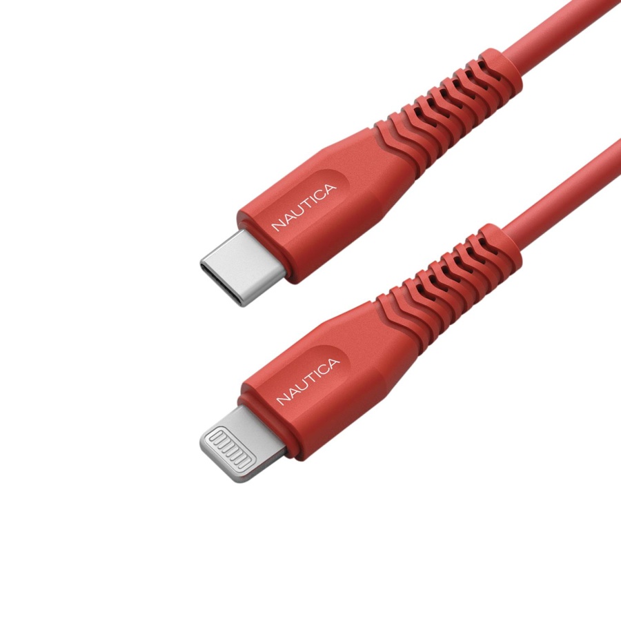 Nautica Lightning to Type-C Cable (4ft) Red - 1