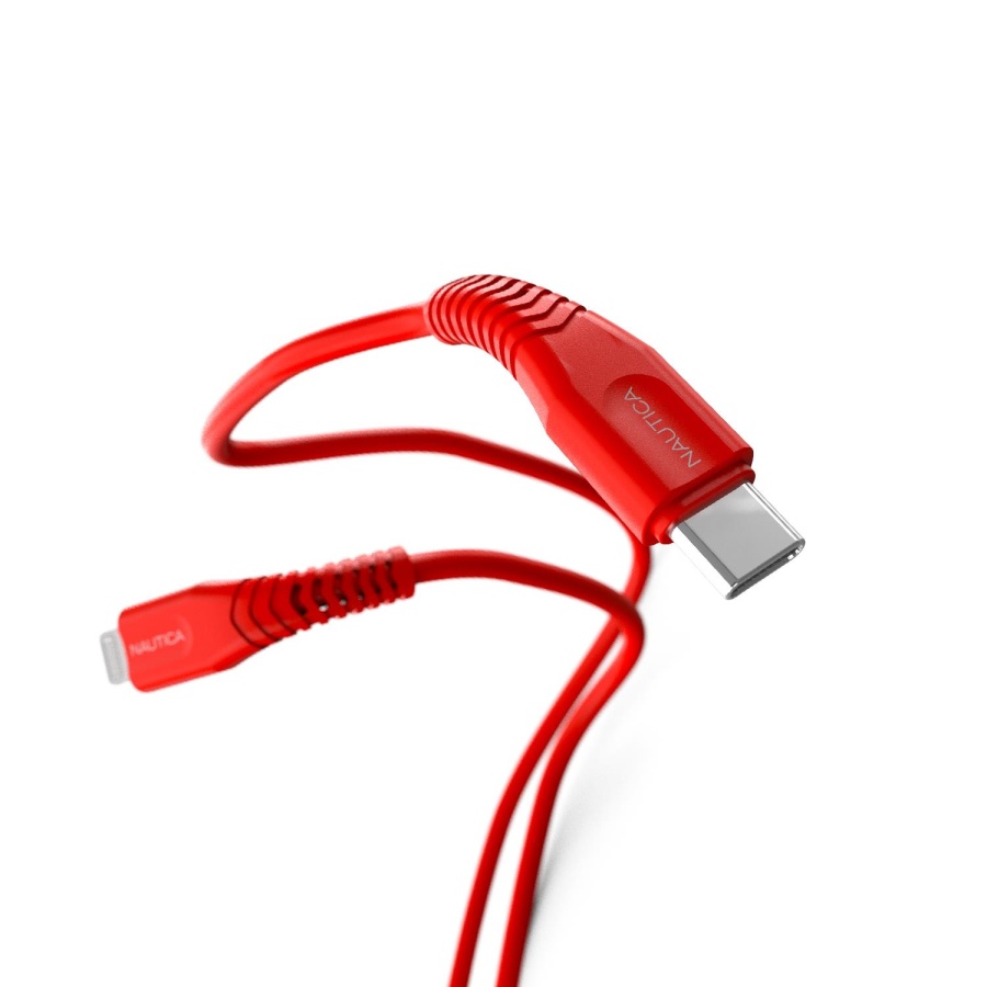 Nautica Lightning to Type-C Cable (4ft) Red - 3