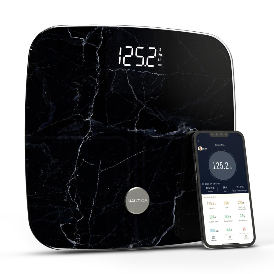 Nautica Marble Collection Plus Body Tracker Smart Body Scale Neo Black - 1