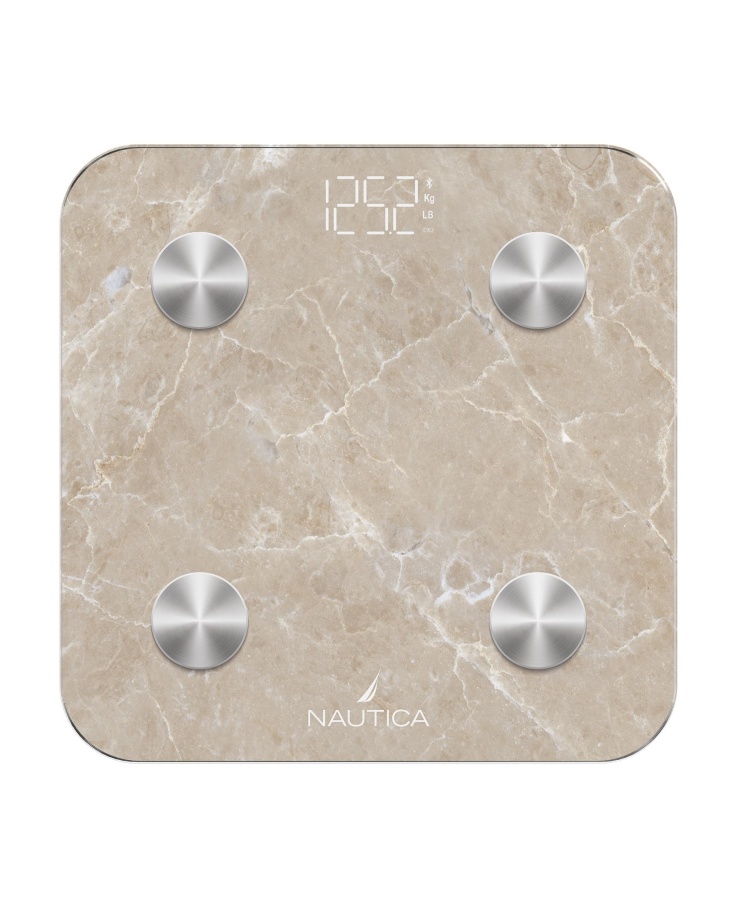 Nautica Marble Collection Body Tracker Smart Scale Quartz Stone - 2