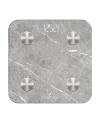 Nautica Marble Collection Body Tracker Smart Scale Travertine Gray - 2