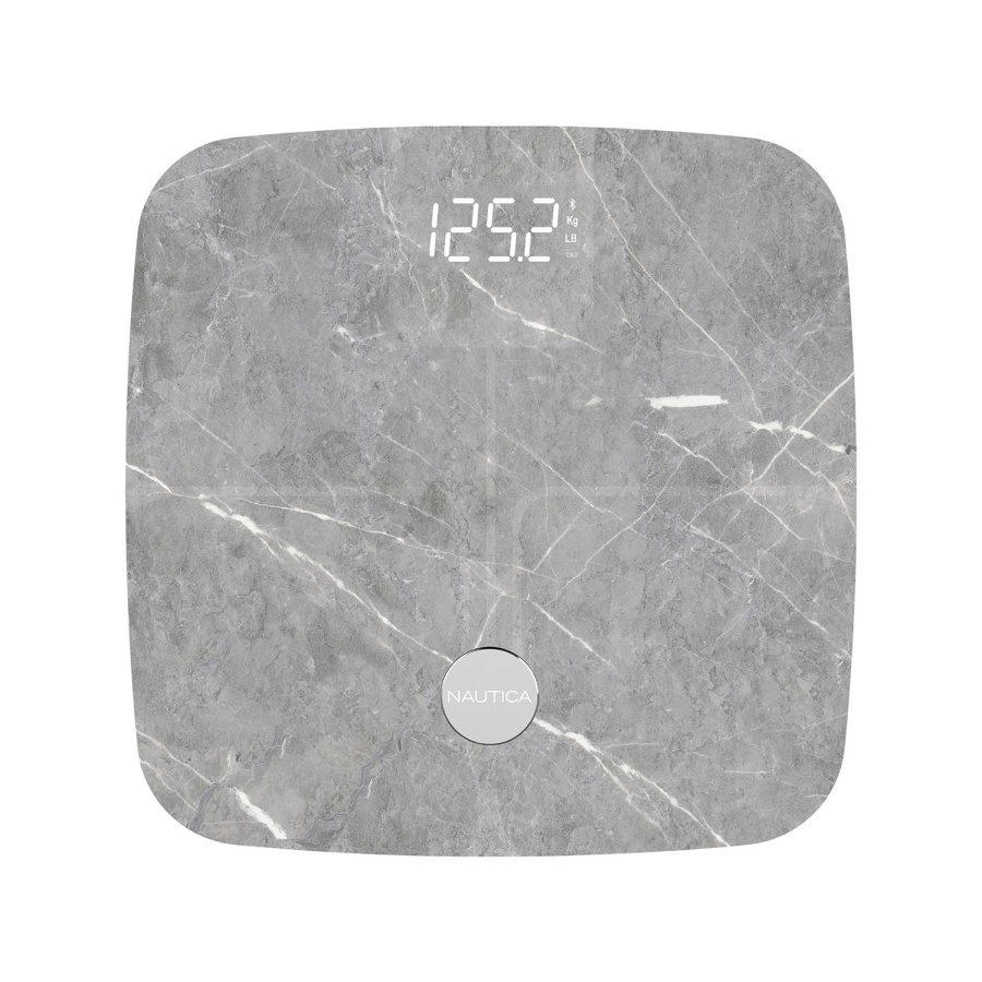 Nautica Marble Collection Plus Body Tracker Smart Body Scale Travertine Gray - 2