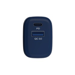 Nautica PD/QC 3.0 Dual port Wall Charger Navy - 2