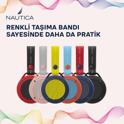 Nautica S20 Taşınabilir Bluetooth Speaker, Hoparlör, Ses Bombası Kırmızı Siyah - 7