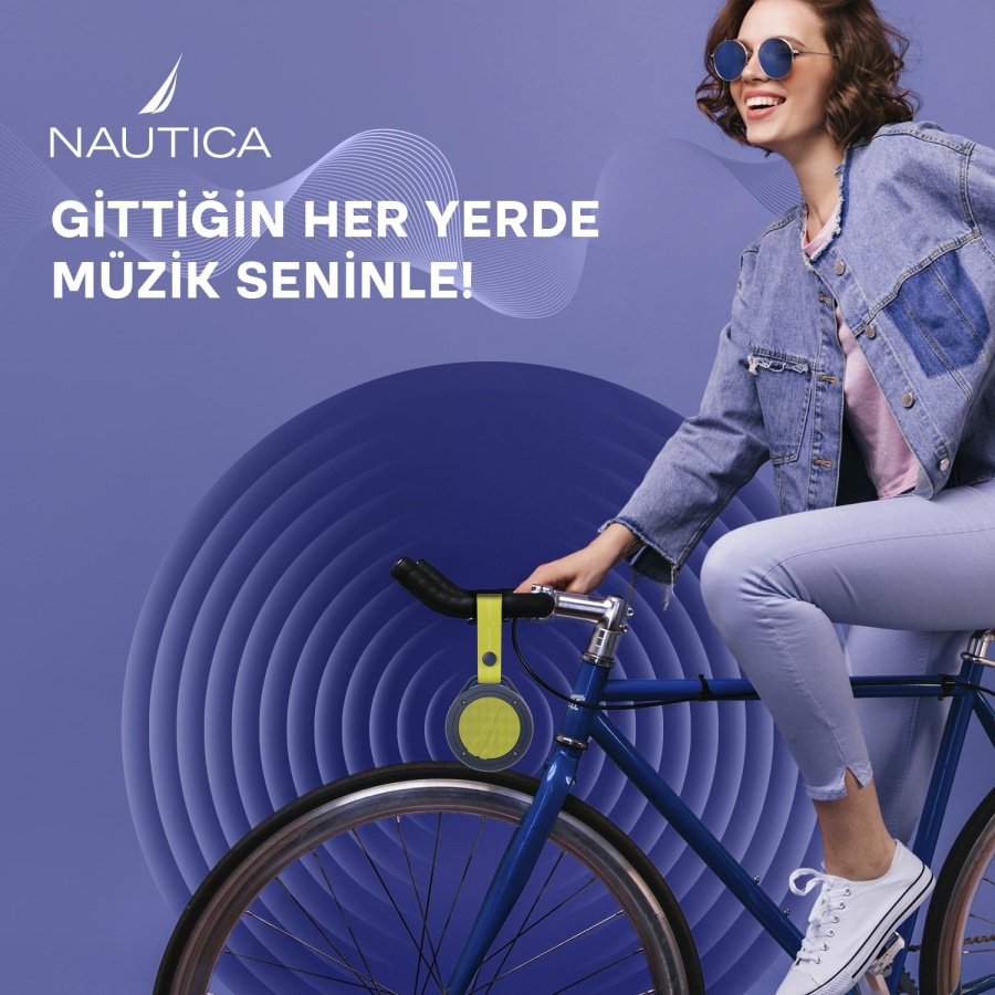 Nautica S20 Taşınabilir Bluetooth Speaker, Hoparlör, Ses Bombası Navy Sarı - 5