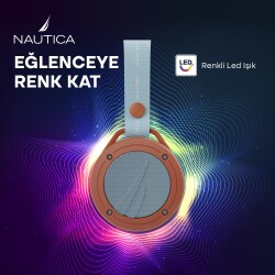 Nautica S20 Taşınabilir Bluetooth Speaker, Hoparlör, Ses Bombası Turuncu Mavi - 4