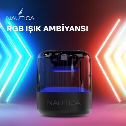 Nautica S50 Taşınabilir Bluetooth Speaker, Hoparlör, Ses Bombası Siyah - 4