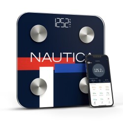 Nautica Sport Collection Body Tracker Smart Scale Logo Navy 