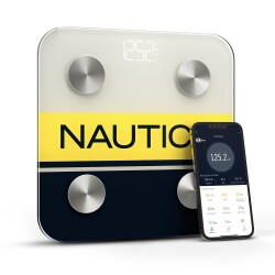 Nautica Sport Collection Body Tracker Smart Scale Logo Yellow 