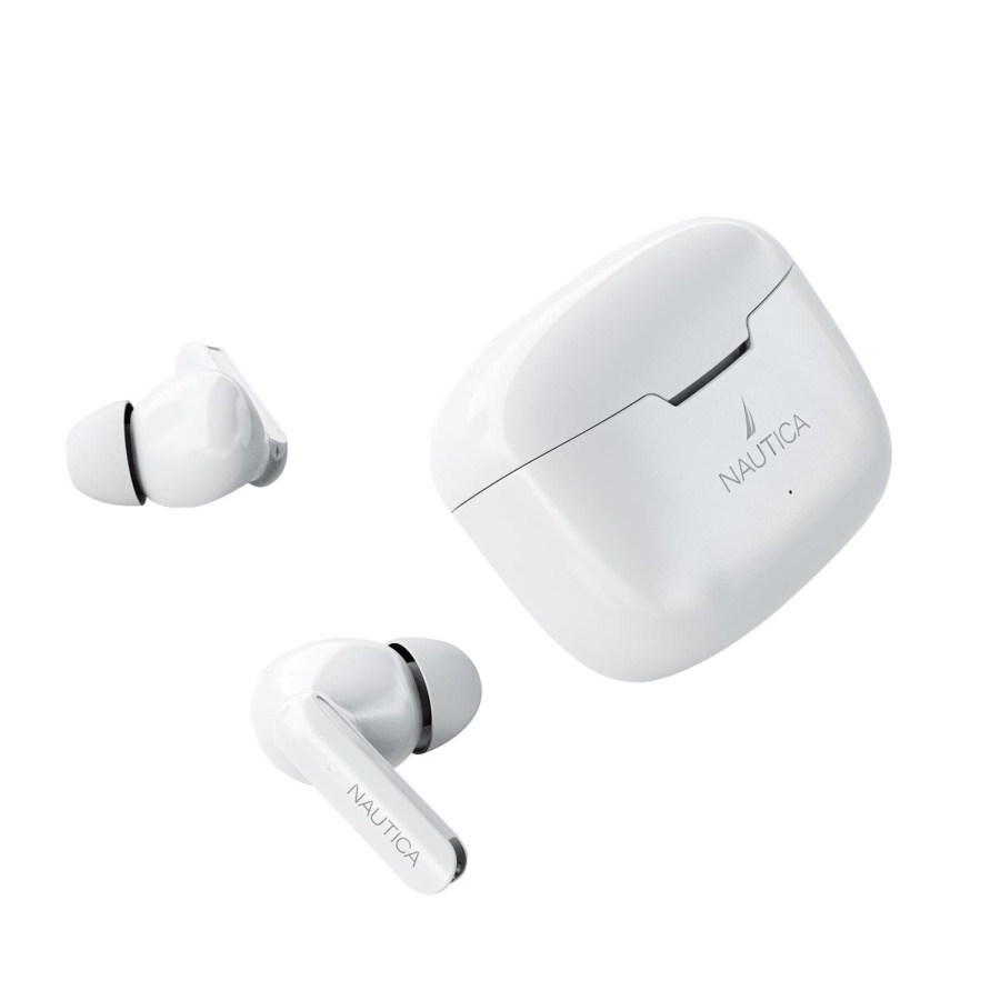 Nautica T200 TWS Earbuds With Charging Case White - 2