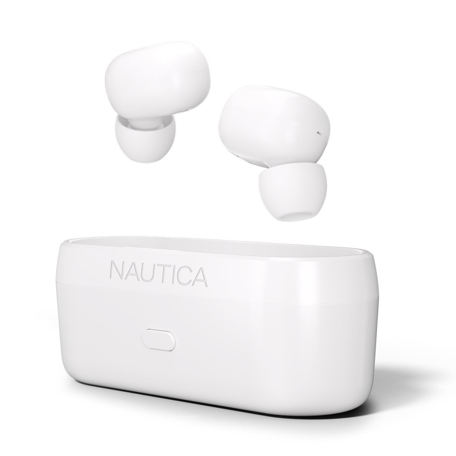 Nautica T300 TWS Earbuds With Charging Case White - 1