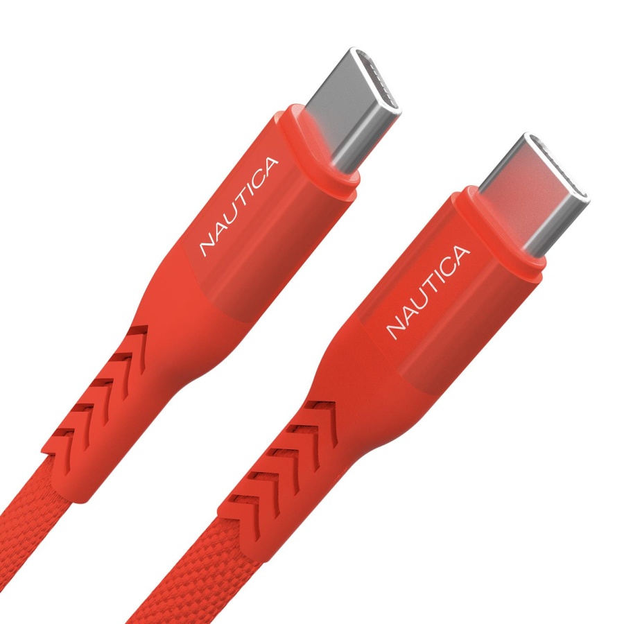 Nautica USB-C to USB-C Cable (7ft) Red - 1