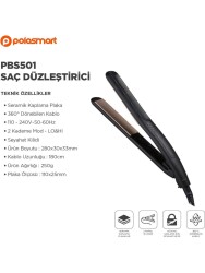 Polosmart PBS501 Saç Düzleştirici Siyah - 2