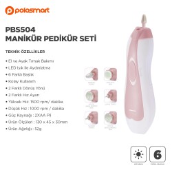 Polosmart PBS504 Manikür Pedikür Seti Pembe - 4