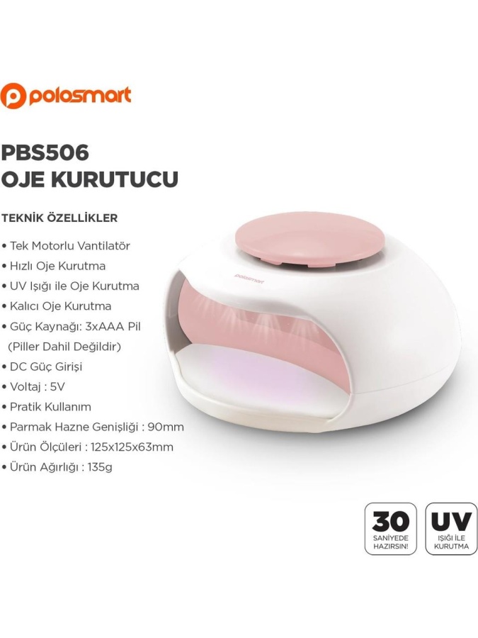 Polosmart PBS506 Oje Kurutucu Pembe - 2